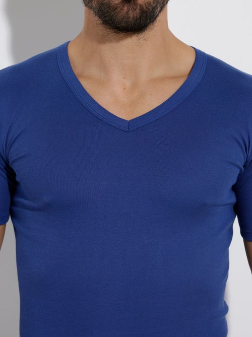 T-shirt col V coton - lot de 3 - Kiabi T-shirt col V coton - lot de 3 - Kiabi