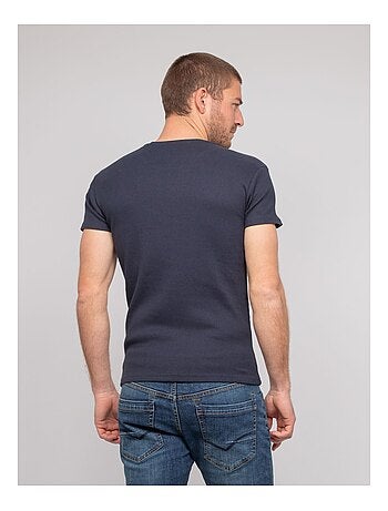 T shirt col V coton cottelé WILLIAM
