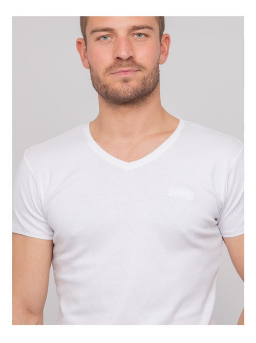 T shirt col V coton WORKO - Kiabi