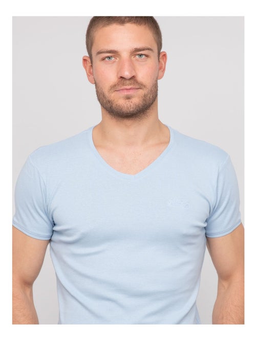 T shirt col V coton WORKO - Kiabi