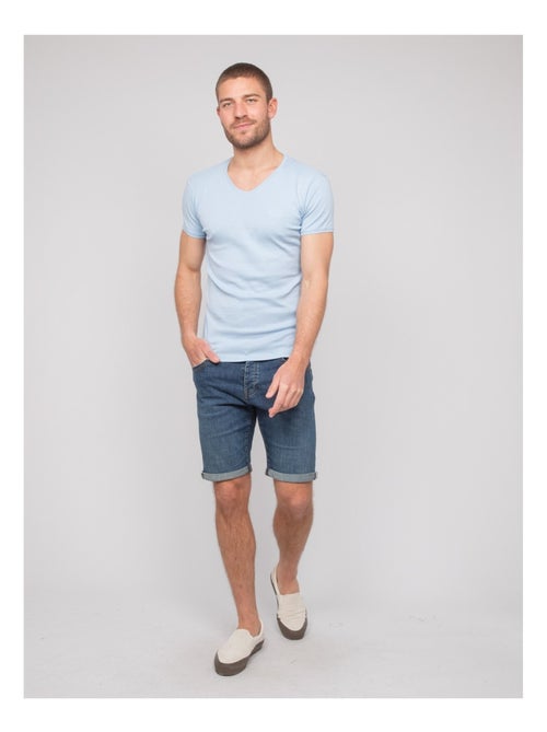T shirt col V coton WORKO - Kiabi