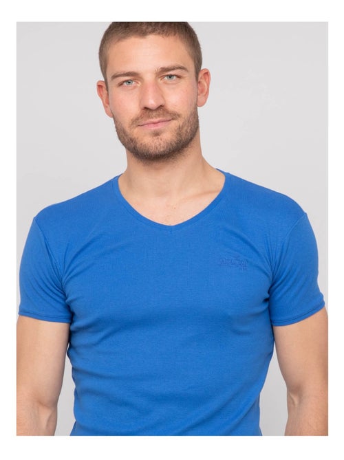 T shirt col V coton WORKO - Kiabi