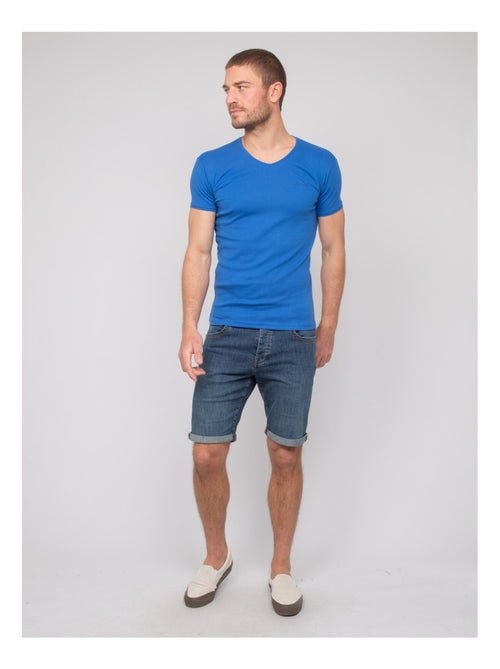 T shirt col V coton WORKO - Kiabi