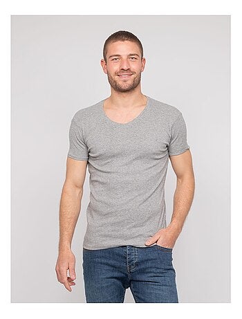 T shirt col V coton WORKO