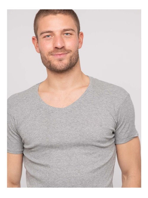 T shirt col V coton WORKO - Kiabi