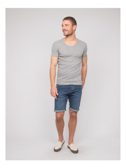 T shirt col V coton WORKO - Kiabi