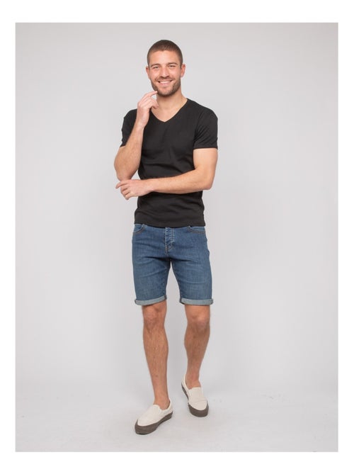 T shirt col V coton WORKO - Kiabi