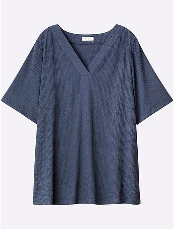 T-shirt col v facile d'entretien - taille standard - sheego