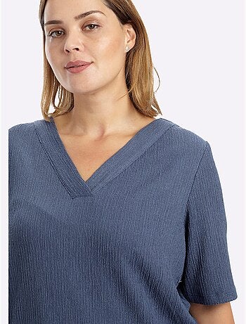 T-shirt col v facile d'entretien - taille standard - sheego