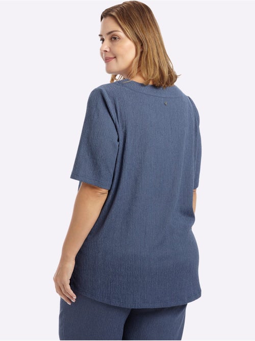 T-shirt Col V Facile d'Entretien - Taille Standard - Sheego - Kiabi