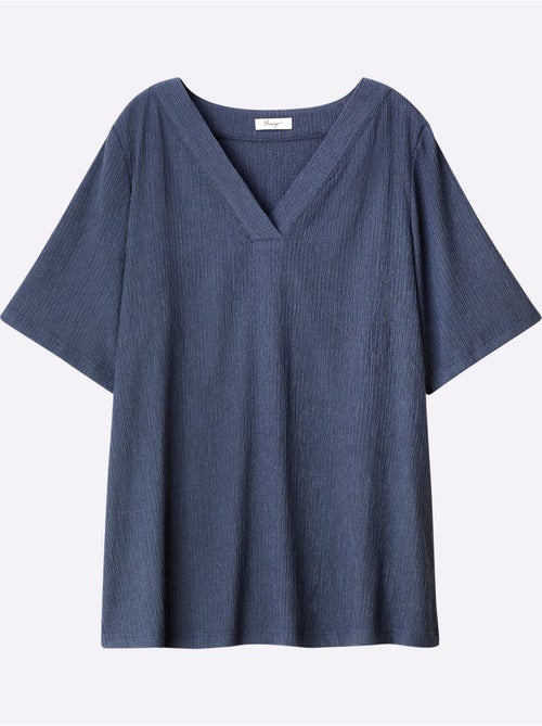 T-shirt Col V Facile d'Entretien - Taille Standard - Sheego - Kiabi