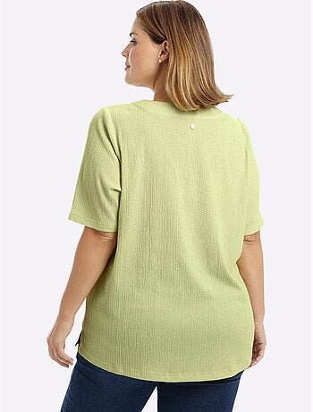 T-shirt Col V Facile d'Entretien - Taille Standard - Sheego