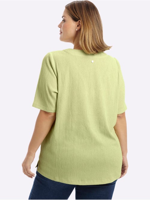 T-shirt Col V Facile d'Entretien - Taille Standard - Sheego - Kiabi