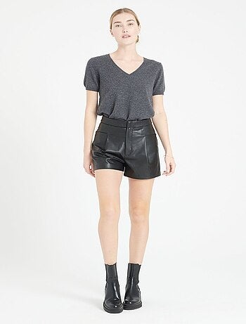 T-shirt col V femme 100% cachemire - LILLY 14