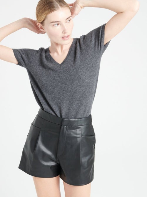 T-shirt col V femme 100% cachemire - LILLY 14 - Kiabi