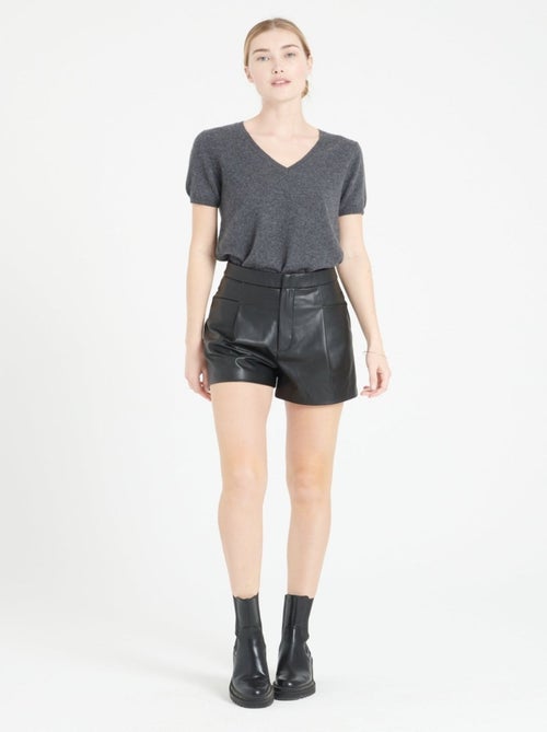 T-shirt col V femme 100% cachemire - LILLY 14 - Kiabi