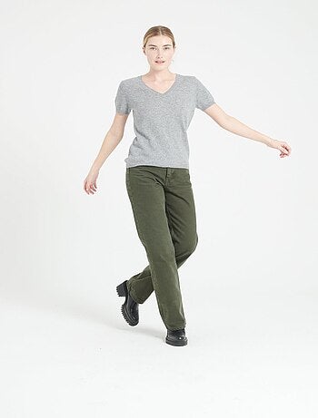 T-shirt col V femme 100% cachemire - LILLY 14