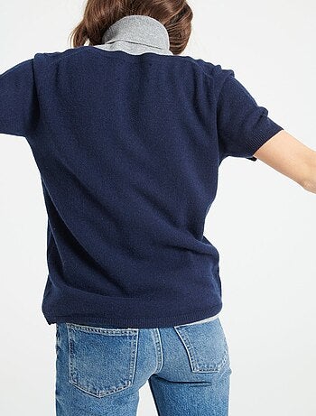 T-shirt col V femme en cachemire - LILLY 14