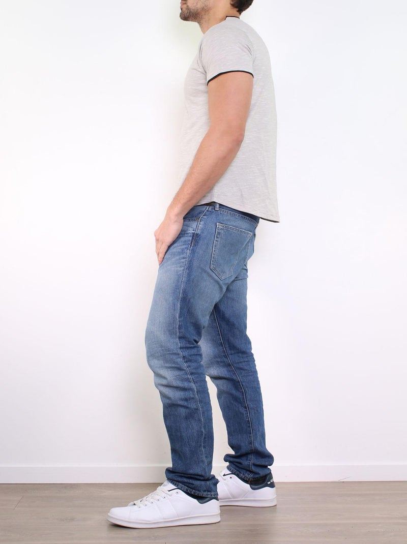 T-shirt Col V Gris - Kiabi