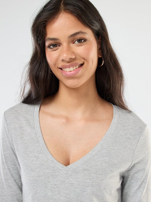 T-shirt col V - Kiabi