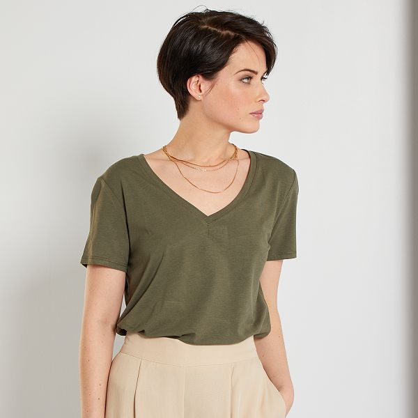 tshirt kaki femme