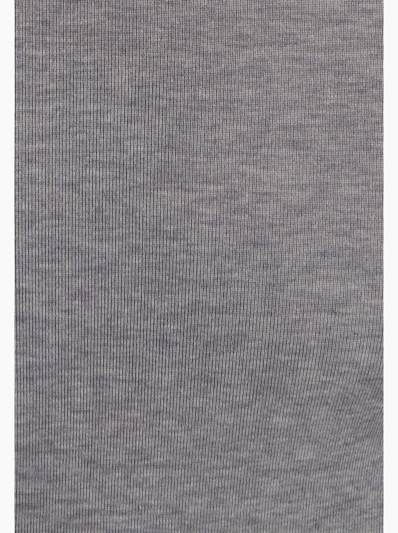T-shirt col V manches courtes fine côte Thermolactyl Sensitive - Damart Gris - Kiabi