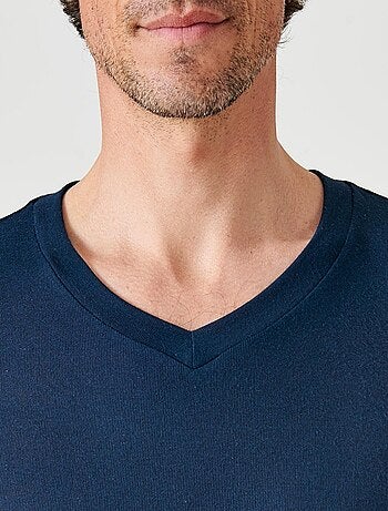 T-shirt col V manches longues fine côte Thermolactyl Sensitive - Damart