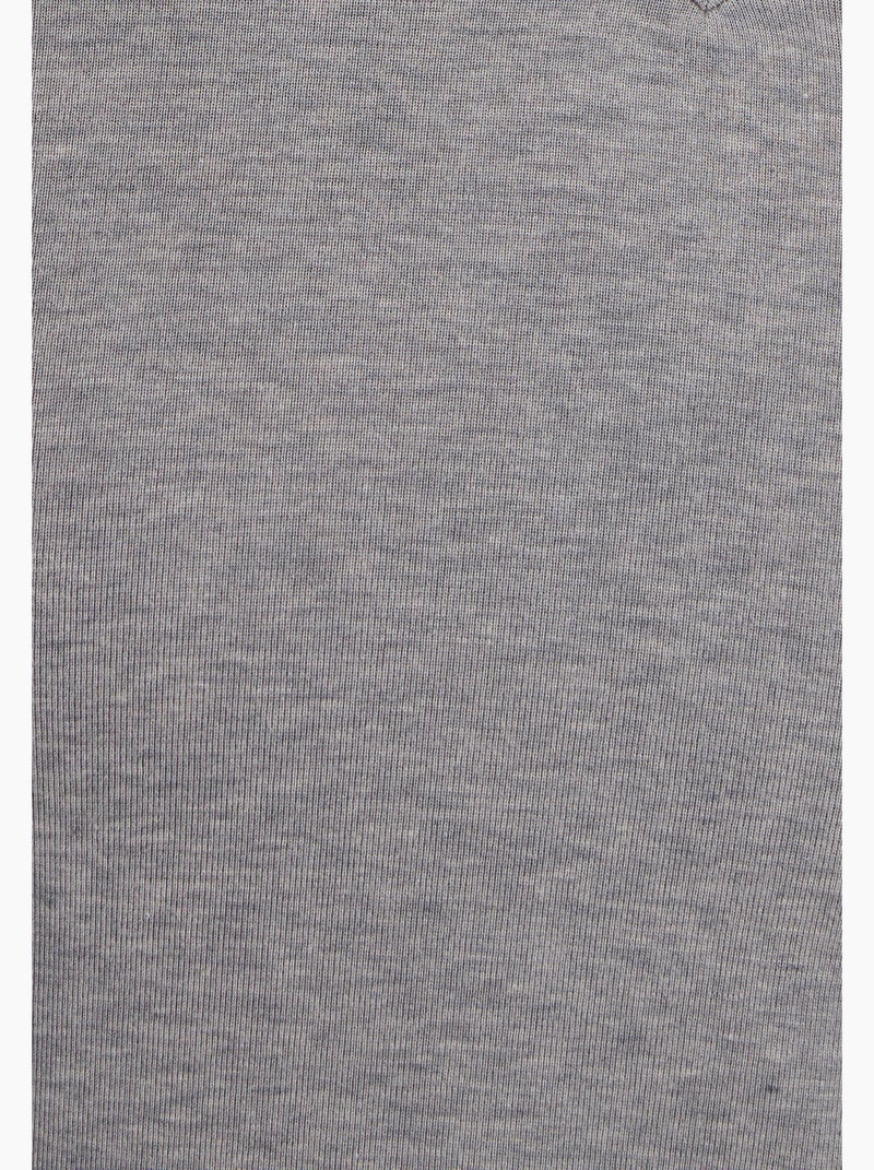 T-shirt col V manches longues fine côte Thermolactyl Sensitive - Damart Gris - Kiabi