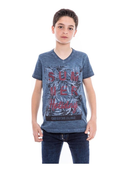 T-shirt col V NOGOTA garçon - Kiabi