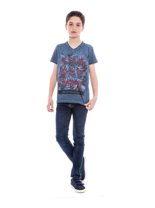 T-shirt col V NOGOTA garçon - Kiabi