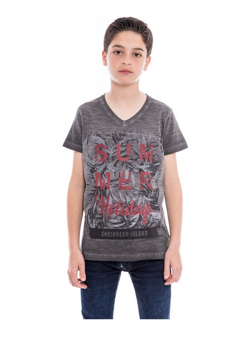 T-shirt col V NOGOTA garçon - Kiabi