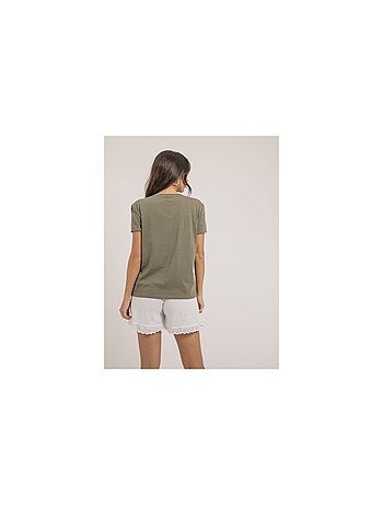 T-shirt col V pur coton FAMIA