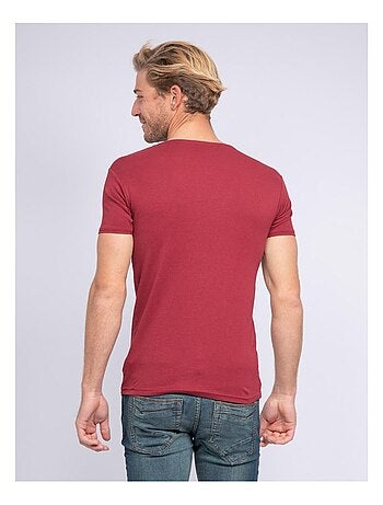 T-shirt col V pur coton organique WORD