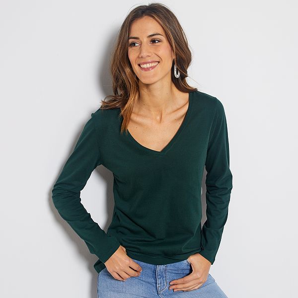 t shirt femme verte