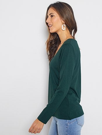 T-shirt col V - Kiabi