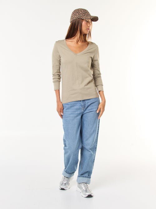 T-shirt col V - Kiabi