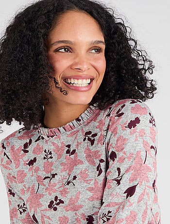 T-shirt col volanté maille chaude - Damart