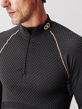 T-shirt col zippé Activ Body Thermolactyl 3 homme - DamartSport