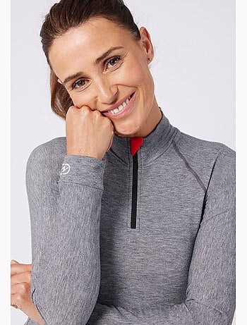 T-shirt col zippé Comfort Thermolactyl 4 femme - DamartSport