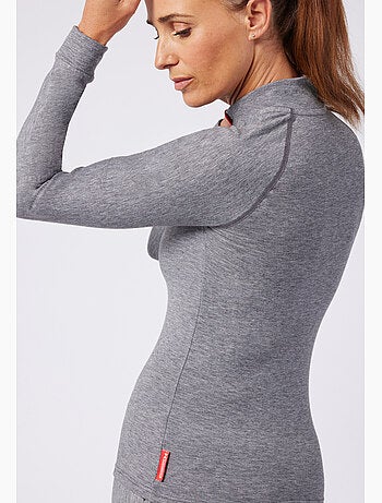 T-shirt col zippé Comfort Thermolactyl 4 femme - DamartSport