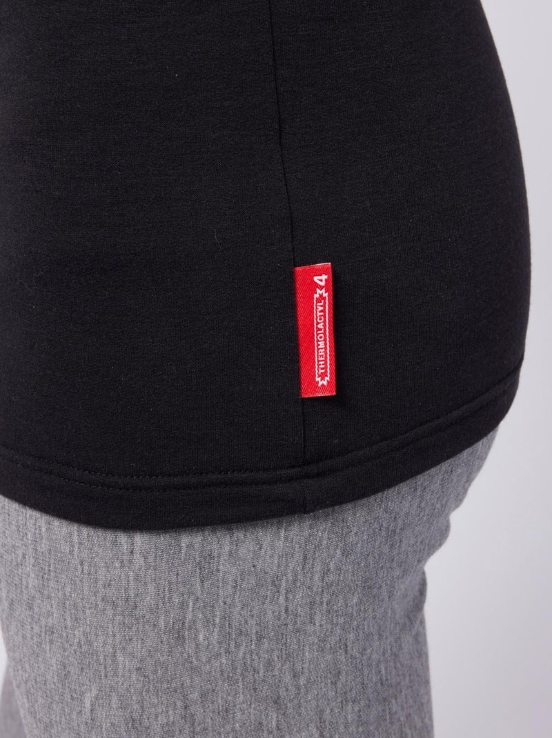 T-shirt col zippé Comfort Thermolactyl 4 homme - DamartSport Noir - Kiabi