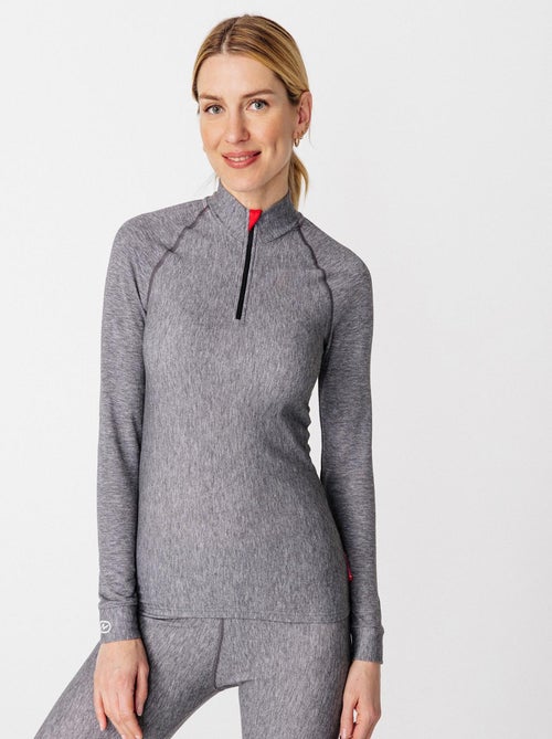 T-shirt col zippé Comfort Thermolactyl 5 femme - DamartSport - Kiabi