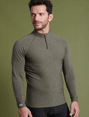 T-shirt col zippé Comfort Thermolactyl 5 homme - DamartSport