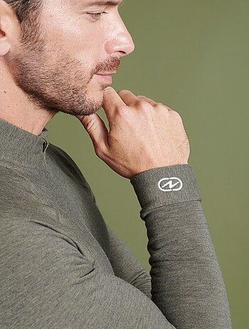 T-shirt col zippé Comfort Thermolactyl 5 homme - DamartSport