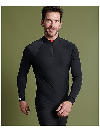T-shirt col zippé Comfort Thermolactyl 5 homme - DamartSport