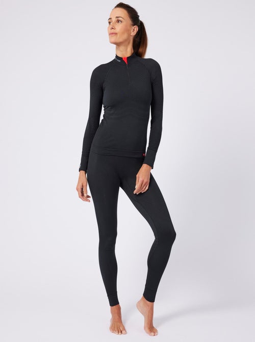 T-shirt col zippé Energy 3 Thermolactyl femme thermique - DamartSport - Kiabi