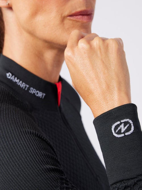 T-shirt col zippé Energy 3 Thermolactyl femme thermique - DamartSport - Kiabi