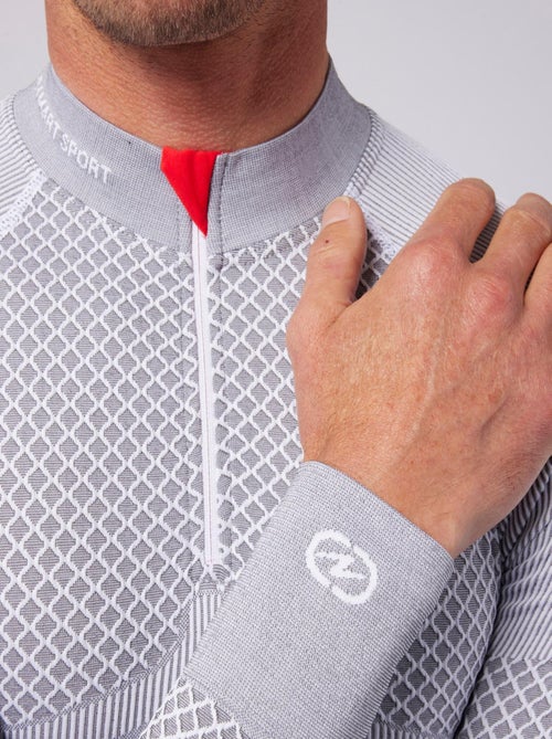 T-shirt col zippé Energy 3 Thermolactyl homme thermique - DamartSport - Kiabi