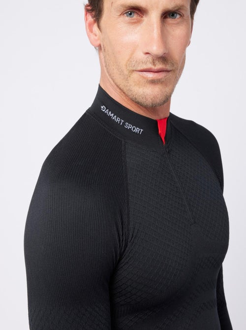 T-shirt col zippé Energy 3 Thermolactyl homme thermique - DamartSport - Kiabi