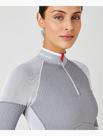 T-shirt col zippé Energy Thermolactyl 4 femme - DamartSport